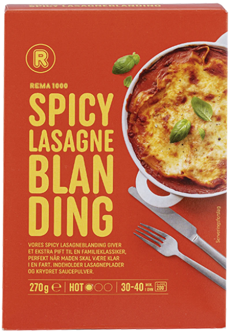 Spicy lasagnebland.