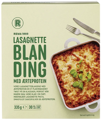LASAGNETTE M/ÆRTEPROTEIN