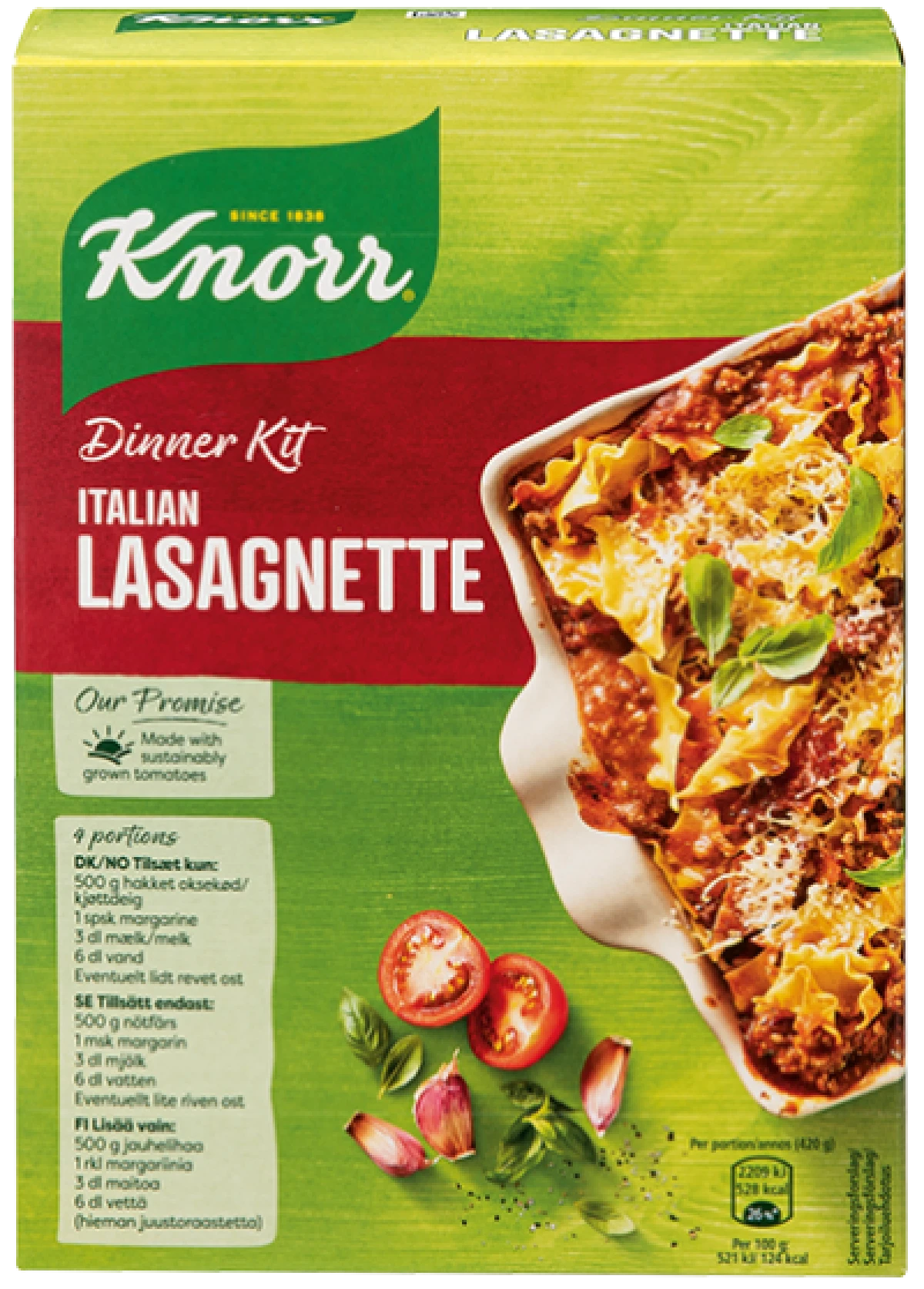 Knorr, Lasagnette dinner kit