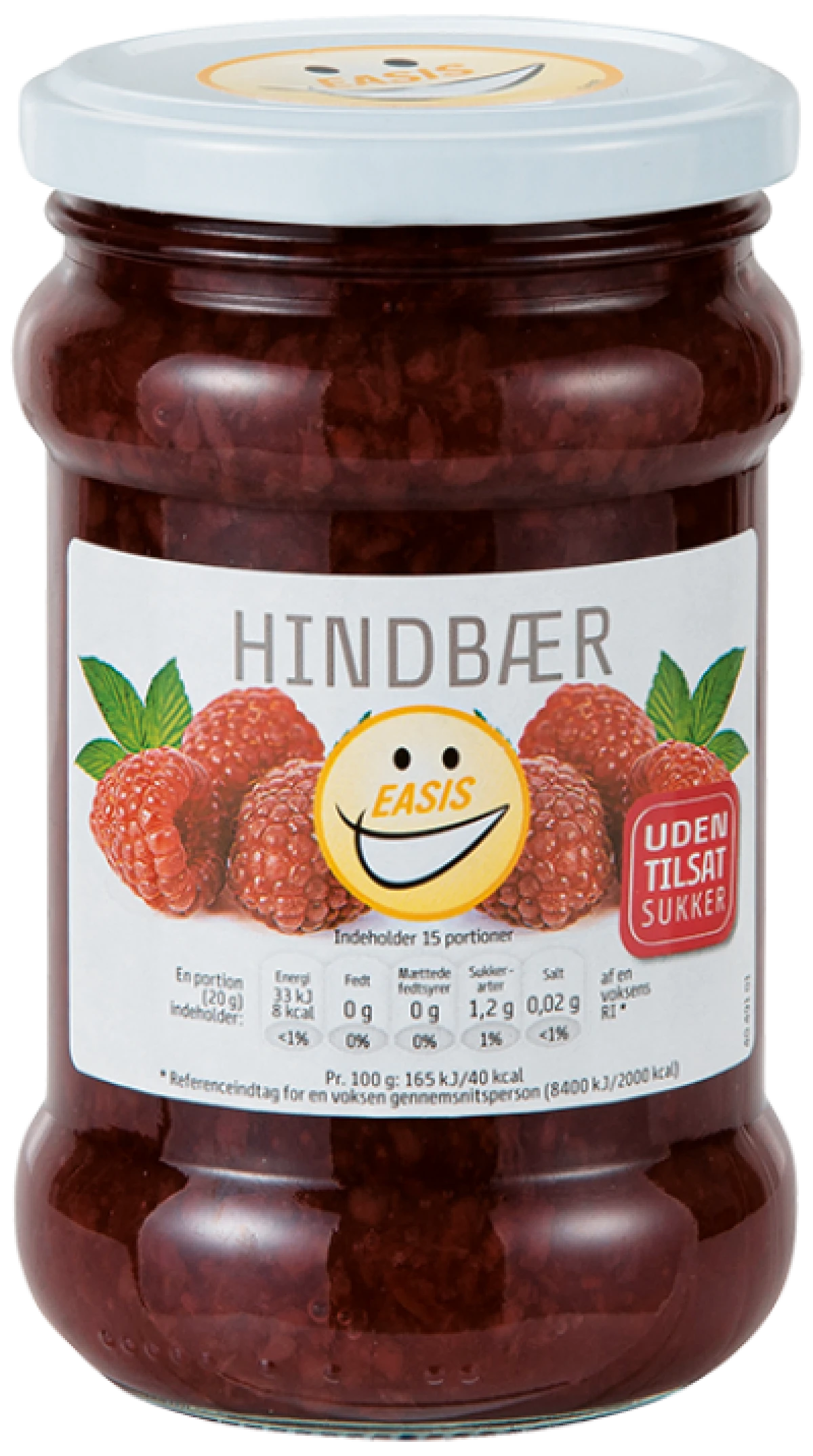 Easis, Hindbærmarmelade u. tilsat sukker