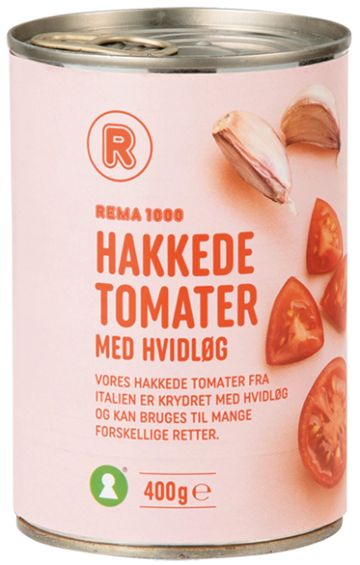 Rema 1000 Hakkede Tomater med Hvidløg