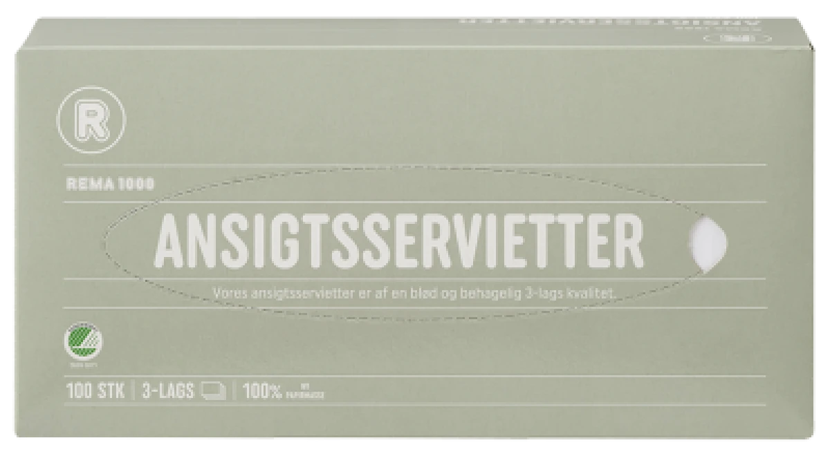 Ansigtsservietter 100 stk