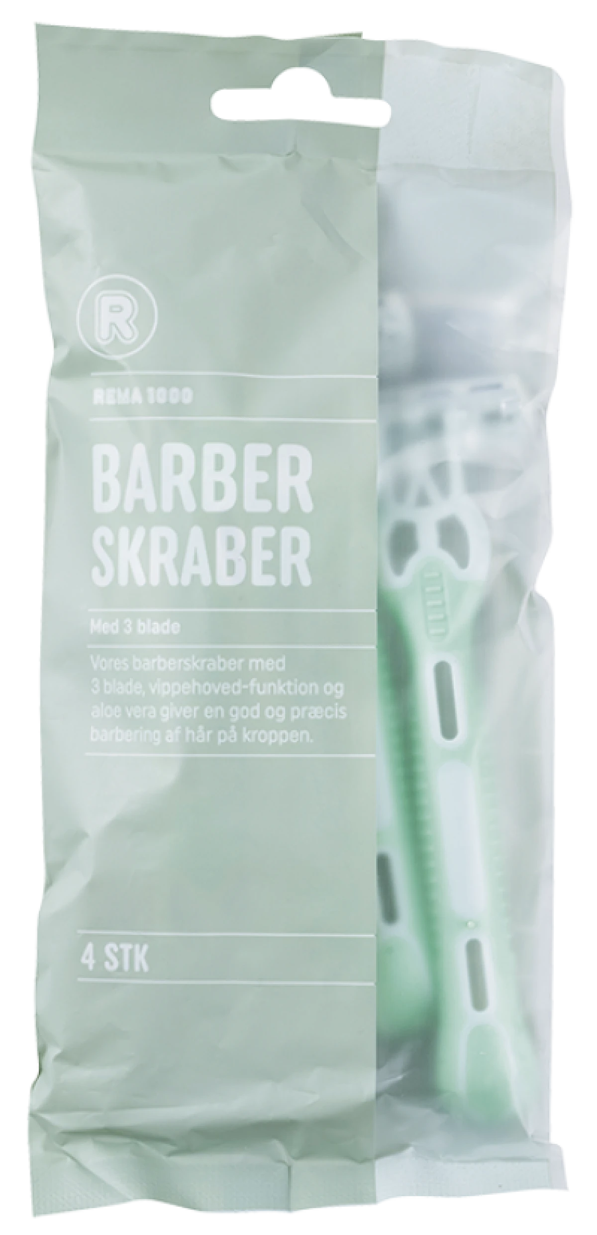 Barberskraber 3 blade 4 stk