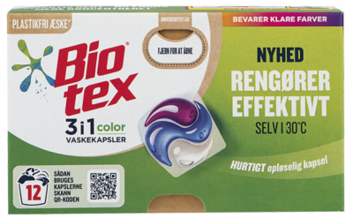 Vaskekapsler 3in1 Color, Biotex