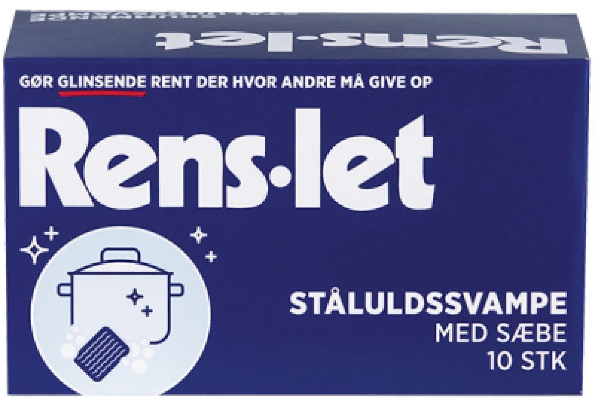Rens Let, Ståluldssvampe m. sæbe