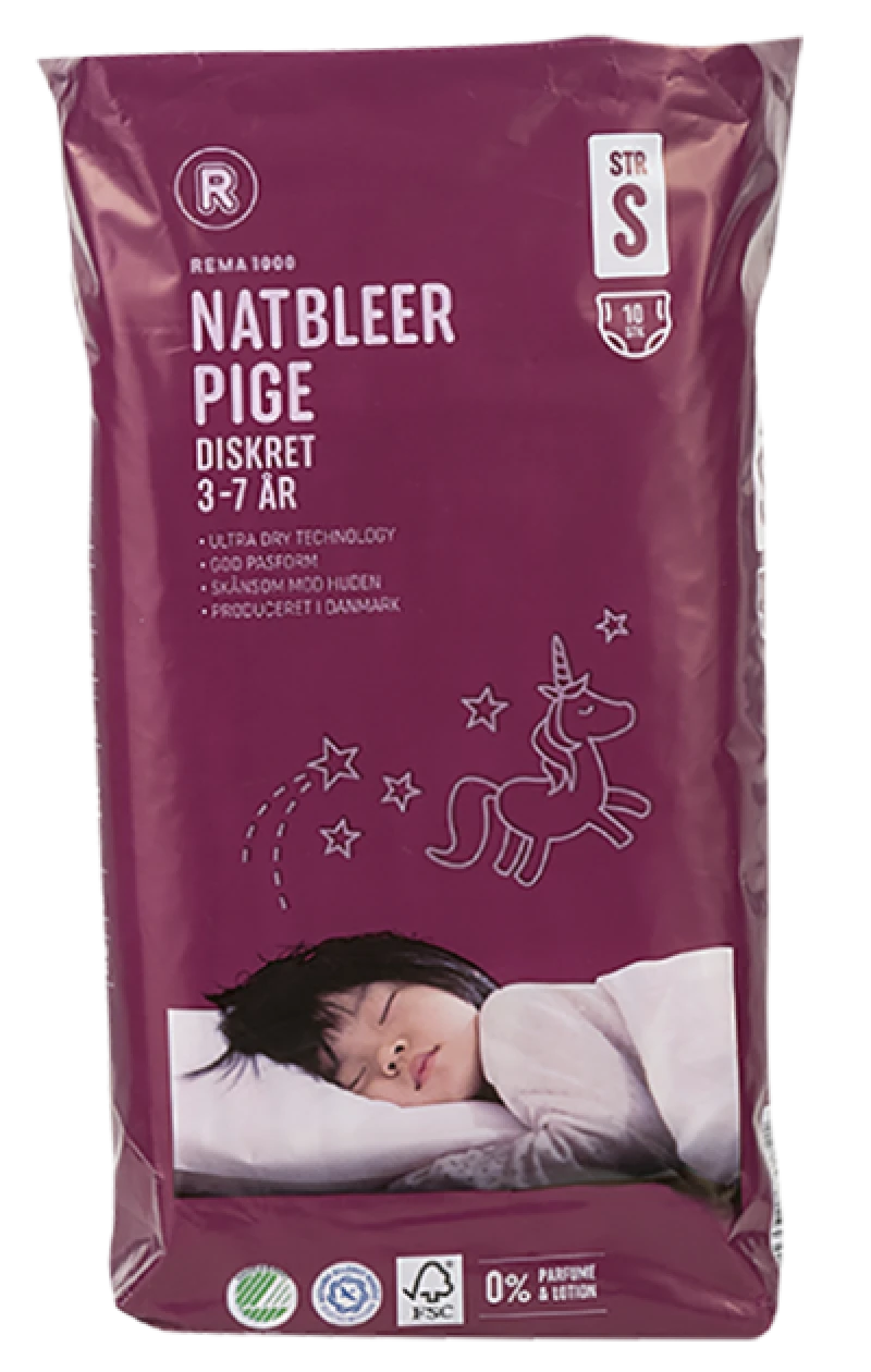 Natbleer pige