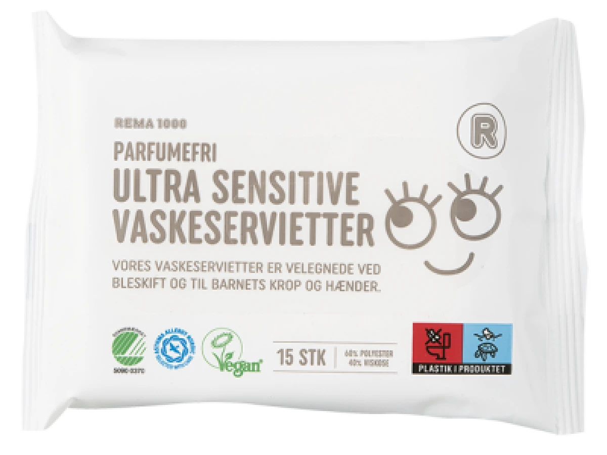 Rema 1000 Vaskeservietter Ultra Sensitive