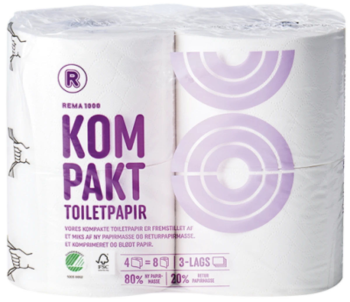 Rema 1000 Kompakt Toiletpapir 4 ruller