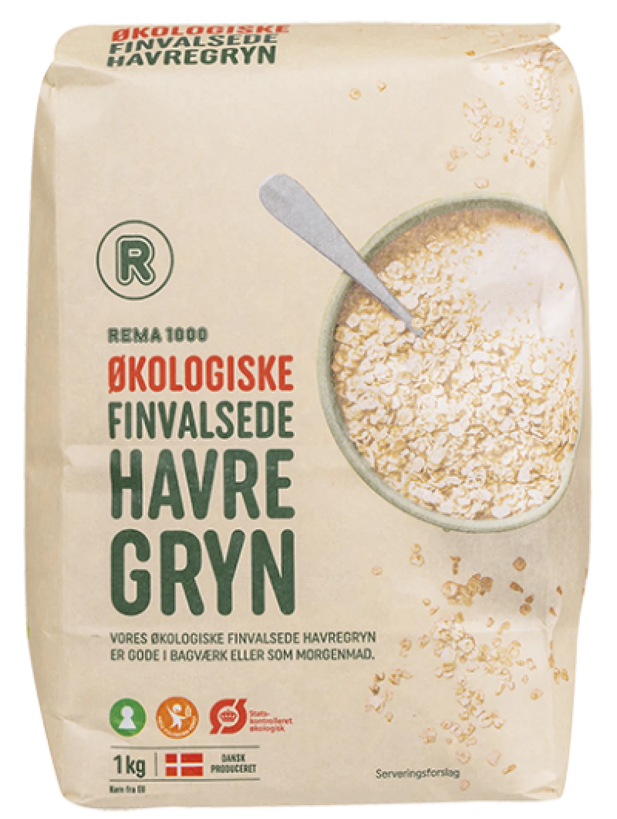 Rema 1000 Havregryn finvalsede økologisk