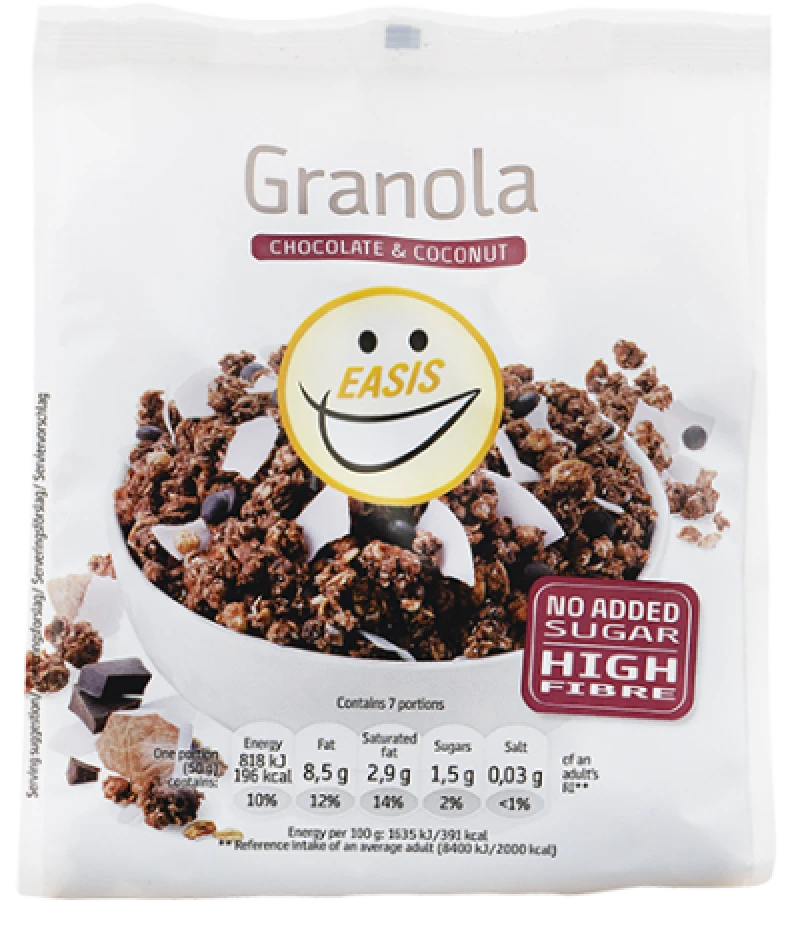 Granola m. chokolade og kokos