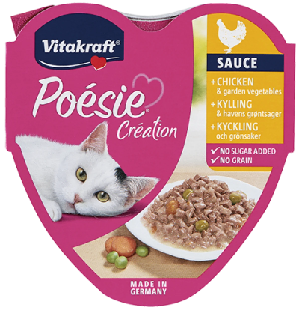 Vådfoder t. voksne katte m. kylling & grøntsager, Vitakraft