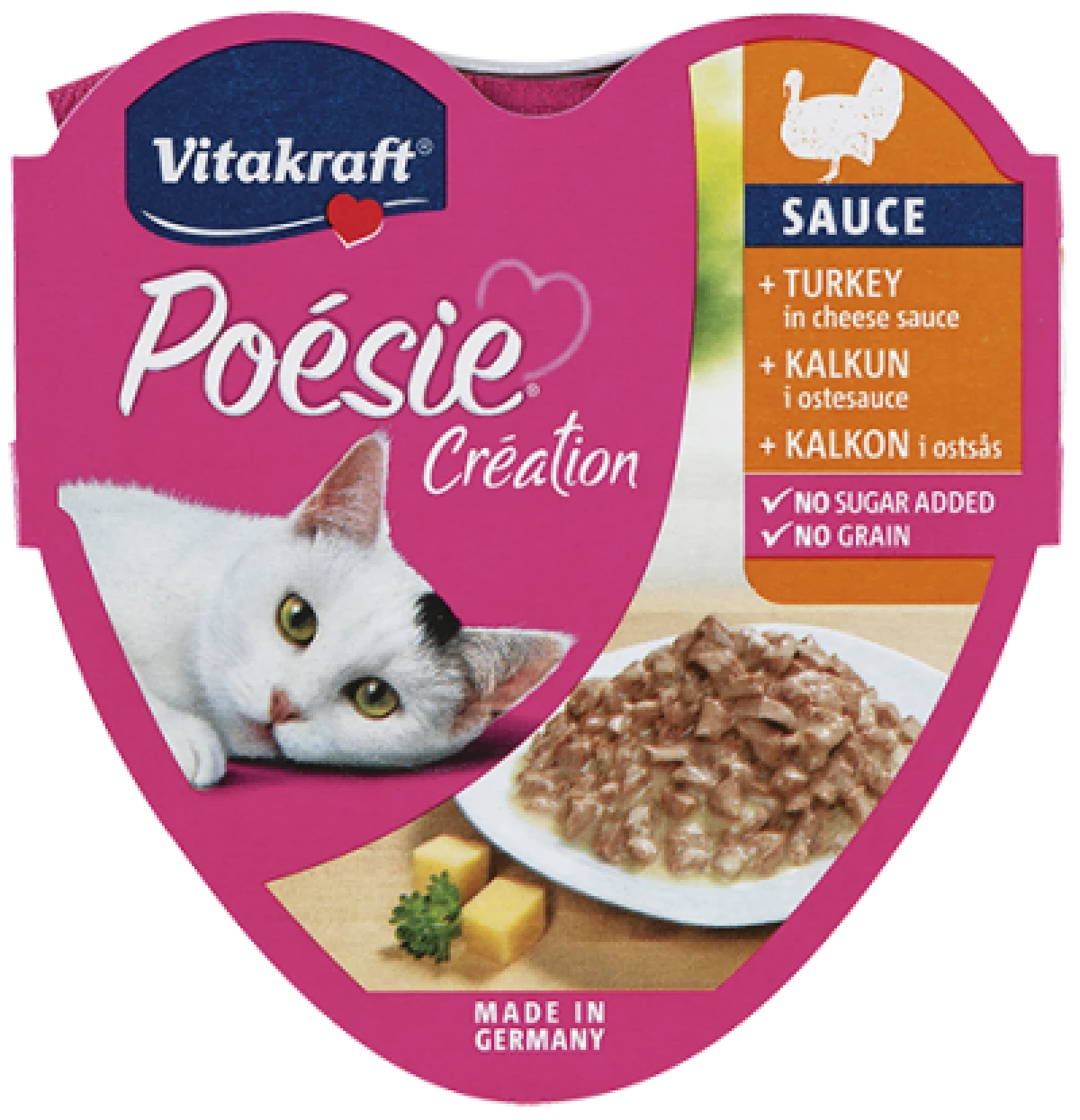 Vådfoder t. voksne katte m. kalkun i ostesauce, Vitakraft