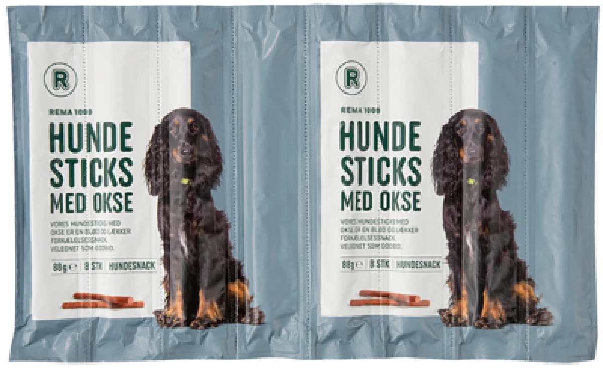 Rema 1000 Hundesticks med Okse