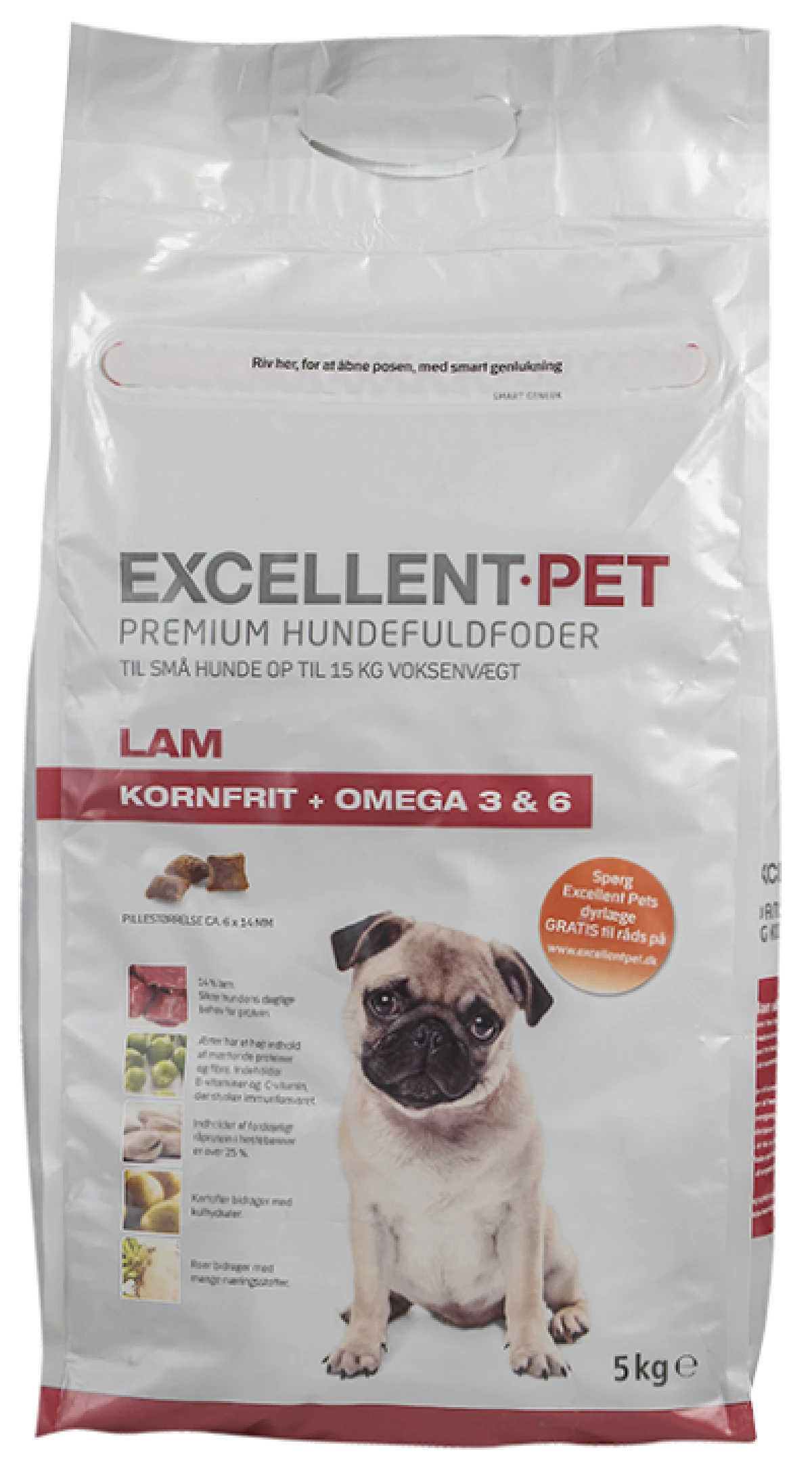 Excellent Pet Hundefuldfoder med Lam