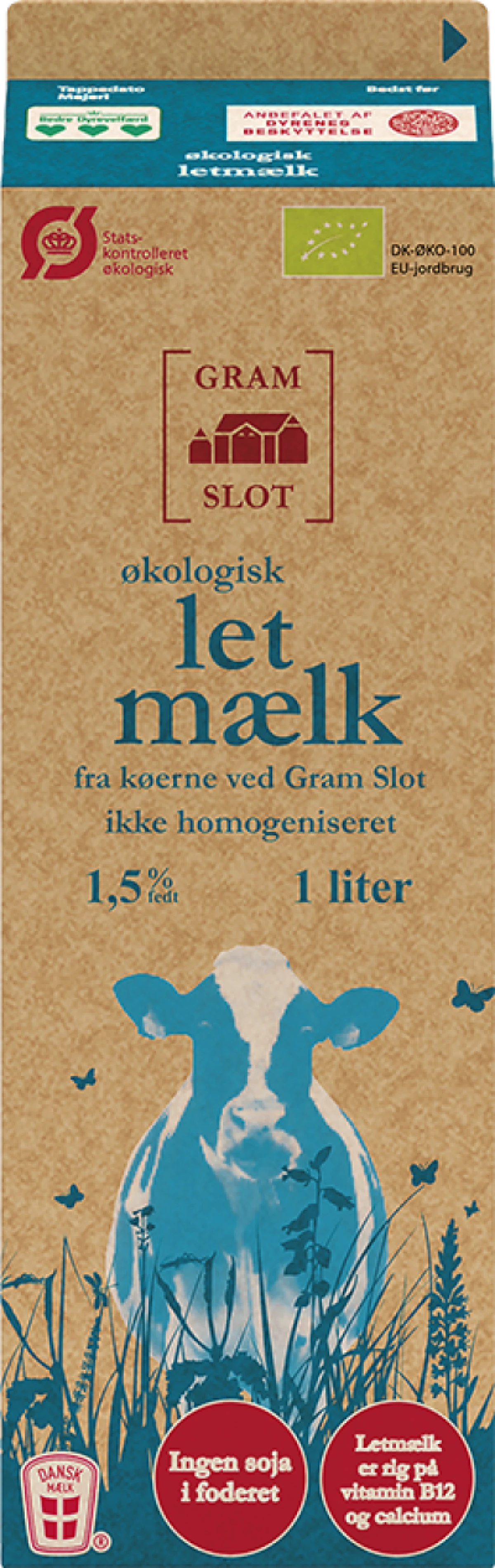 Gram Slot Letmælk 1,5% Økologisk