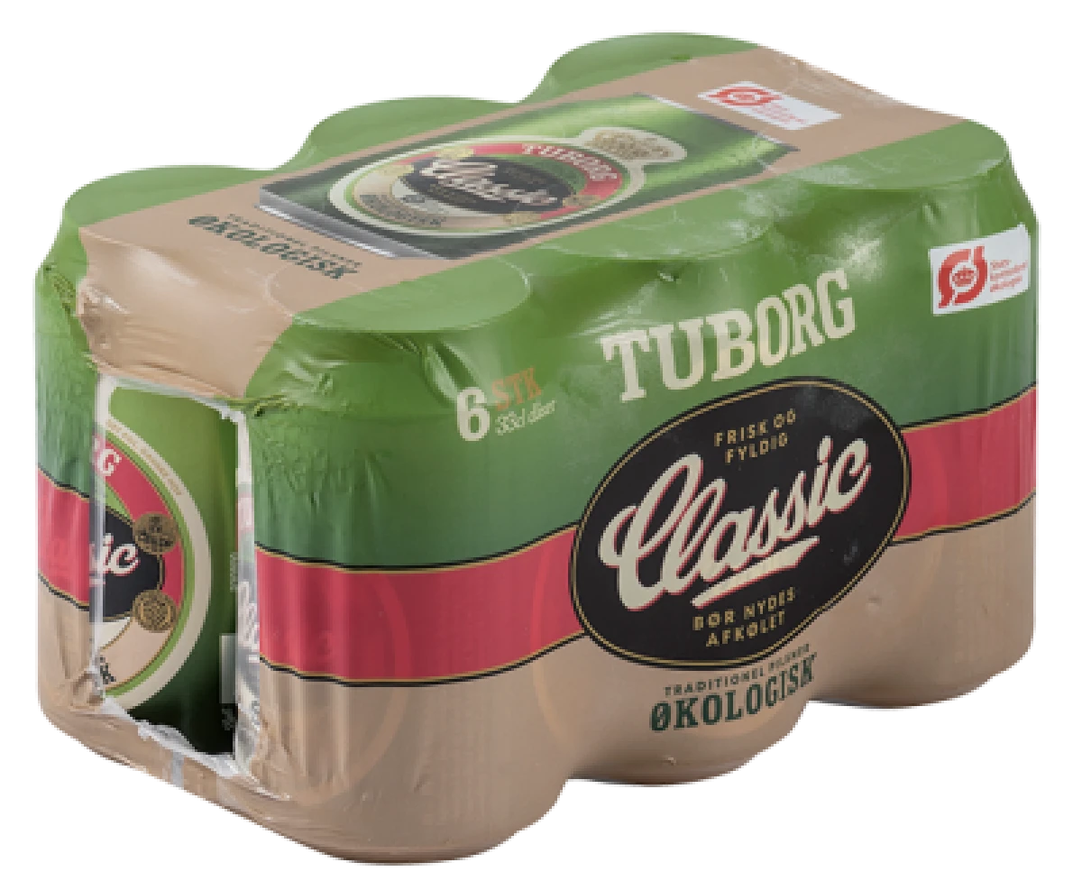 Tuborg Classic øko. 4,6% 6-pak dåse