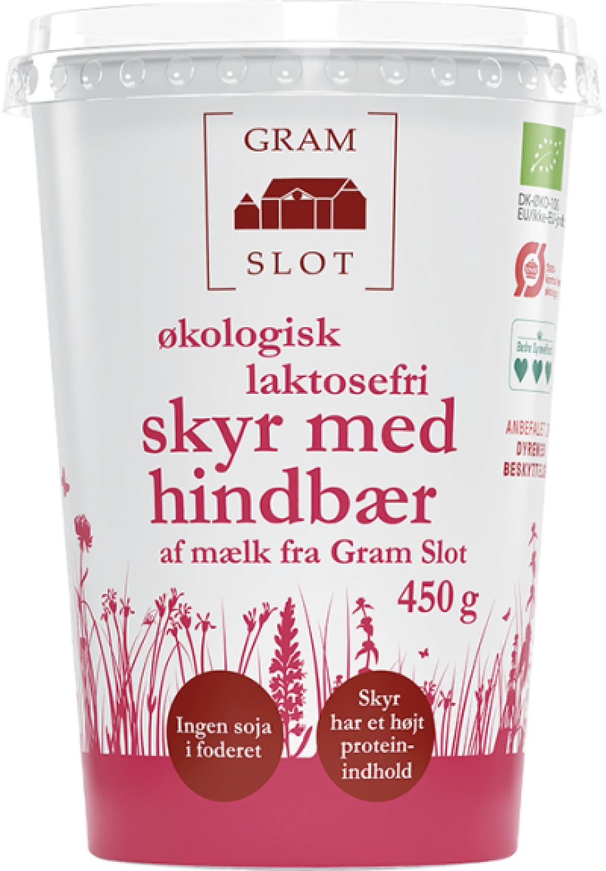 Gram Slot Skyr Hindbær Økologisk