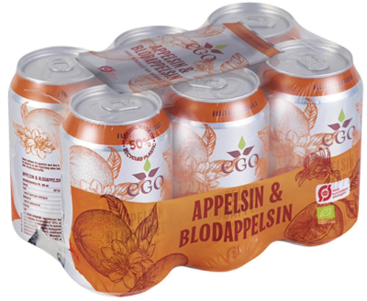 Ego, Sodavand m. appelsin- og blodappelsinsmag øko