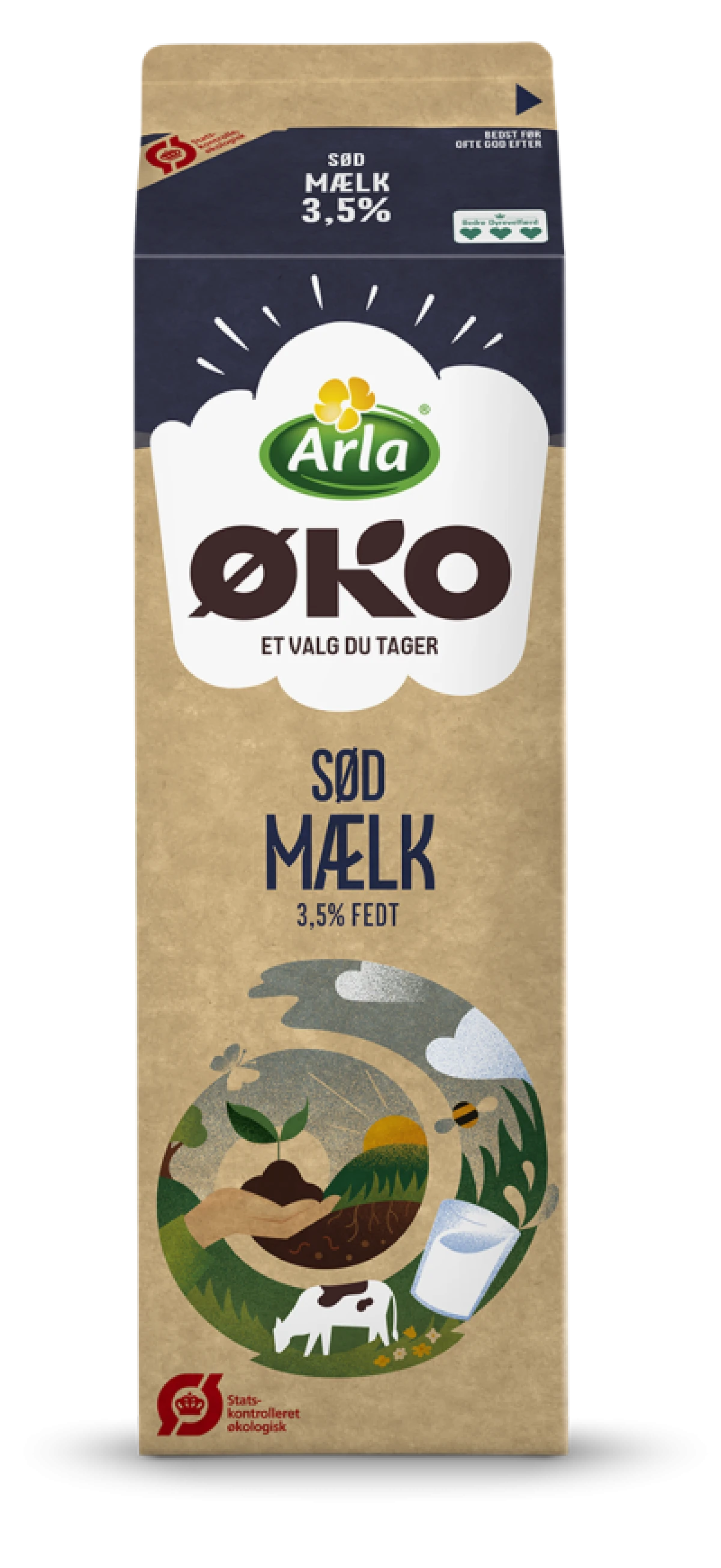 Sødmælk 3,5% øko. Arla ØKO