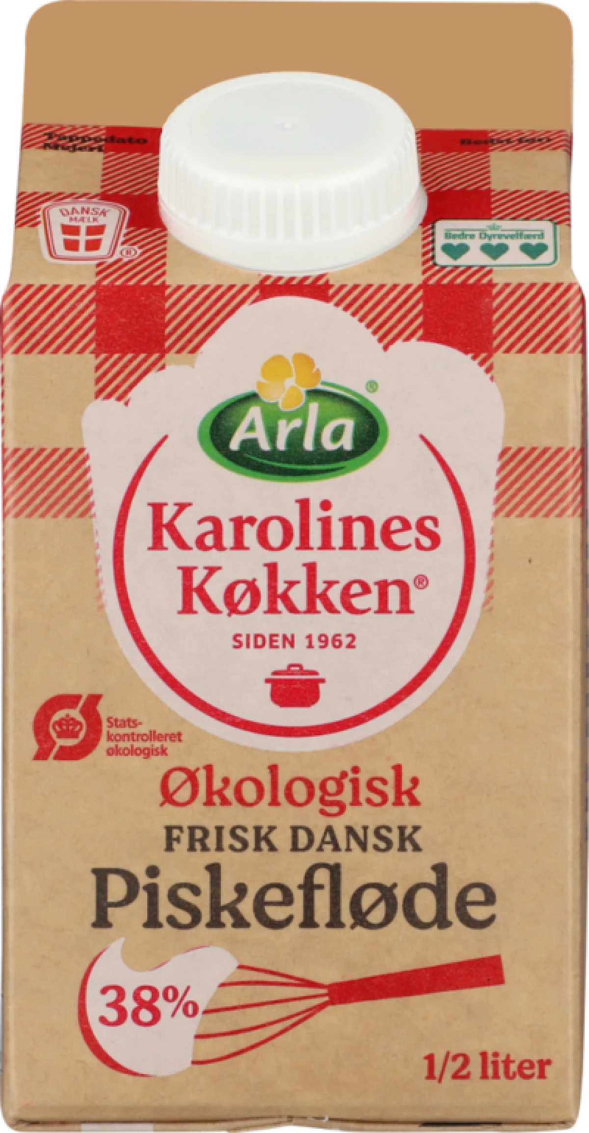 PISKEFLØDE 38%, 0.5 LTR. / KAROLINES KØKKEN, ØKOLOGISK