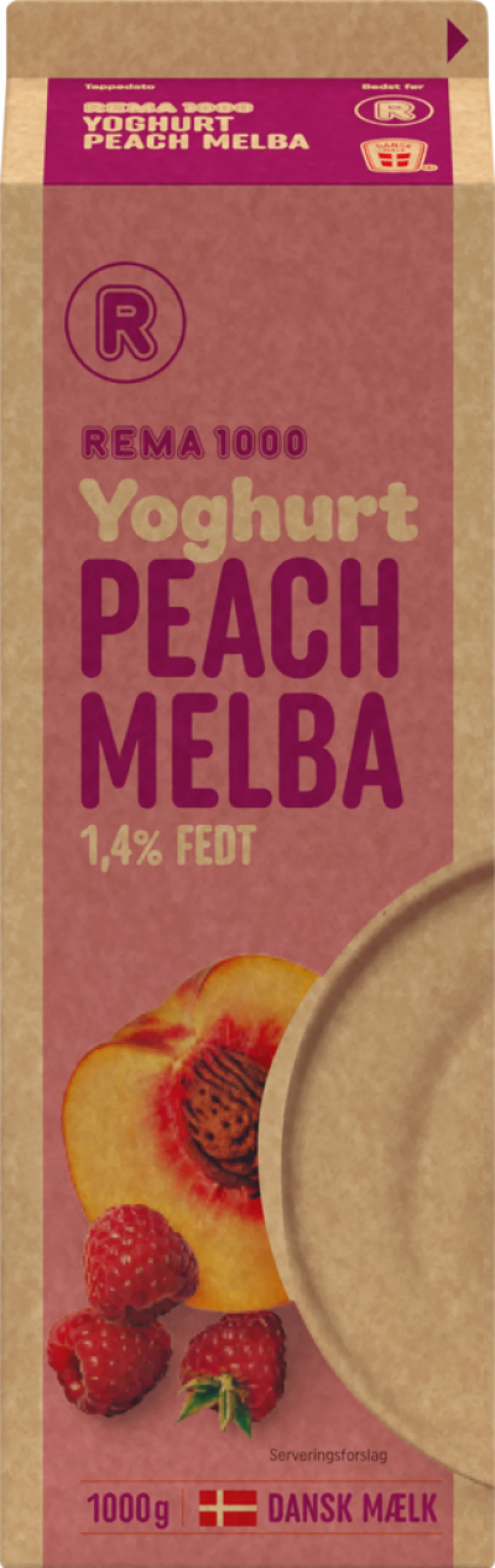 Rema 1000 Peach Melba Yoghurt