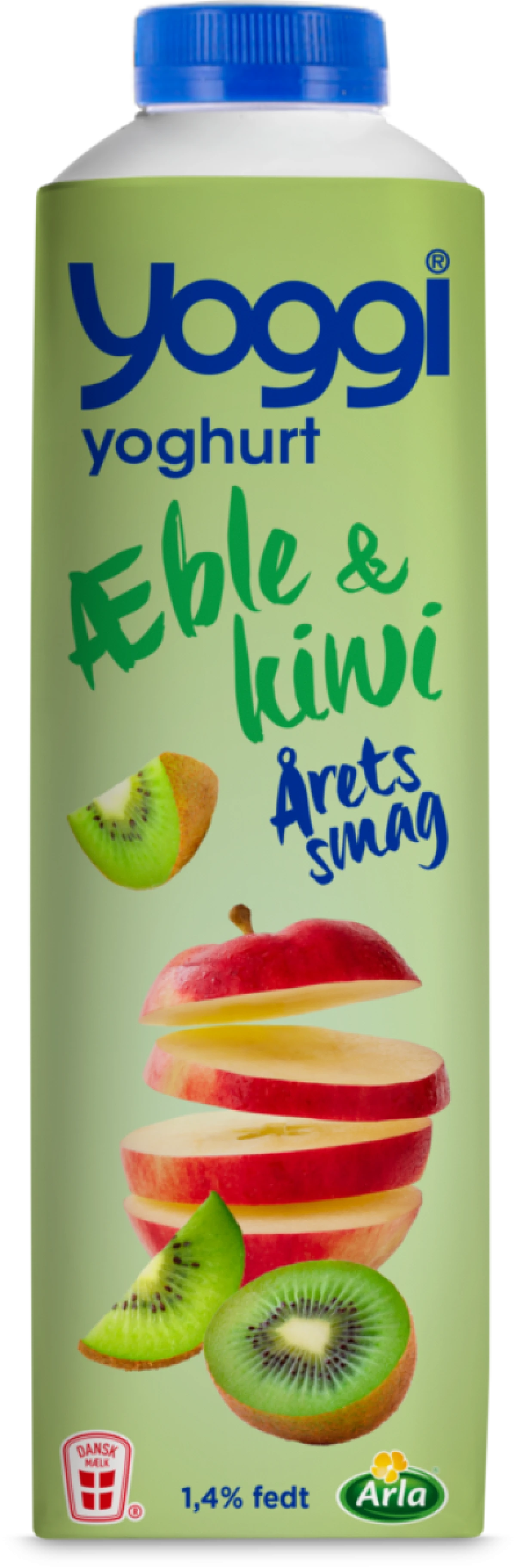 Yoghurt m. æble & kiwi 1,4%, Yoggi