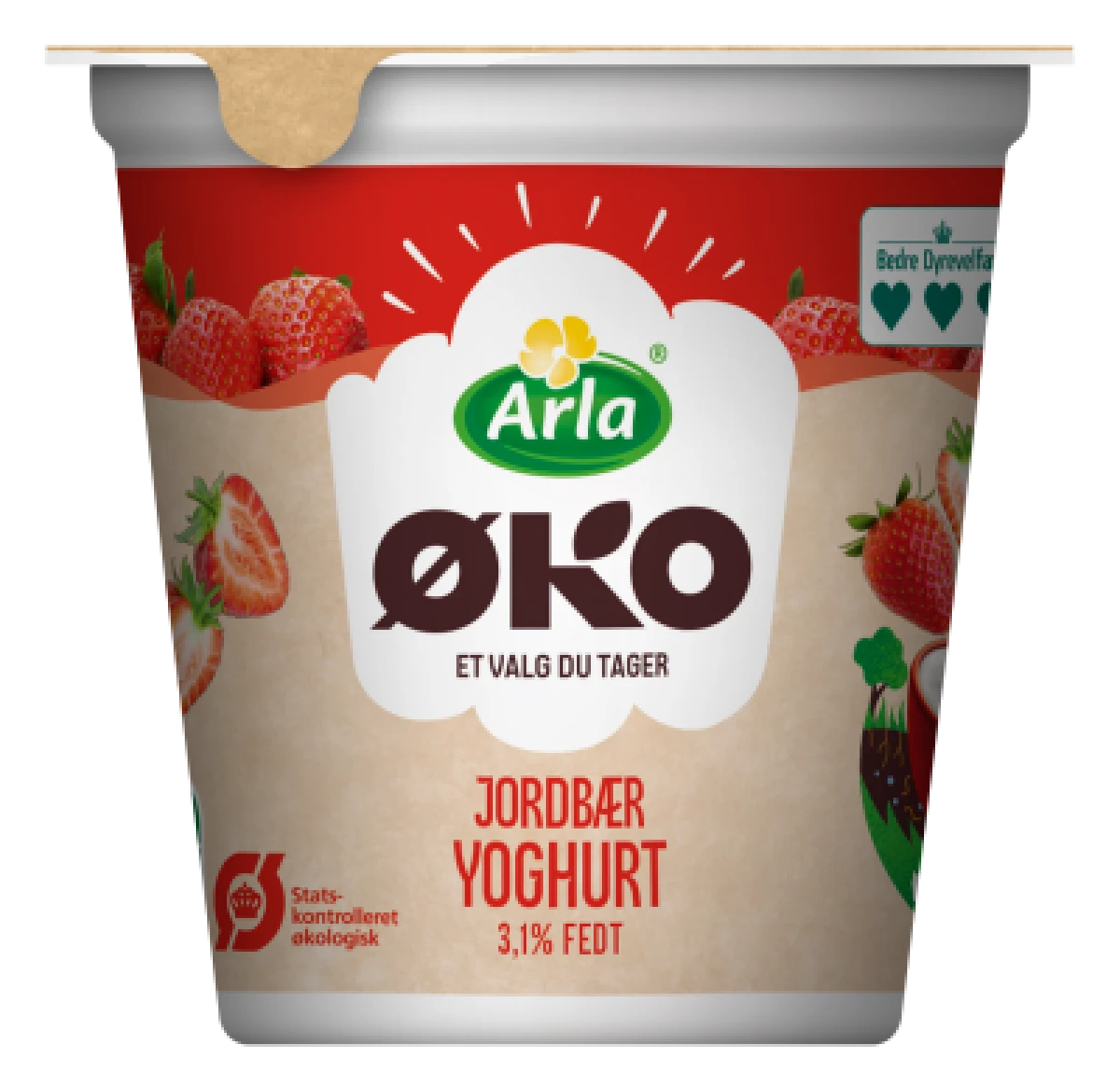 JORDBÆR, 150 GR. / ARLA, YOGHURT ØKOLOGISK