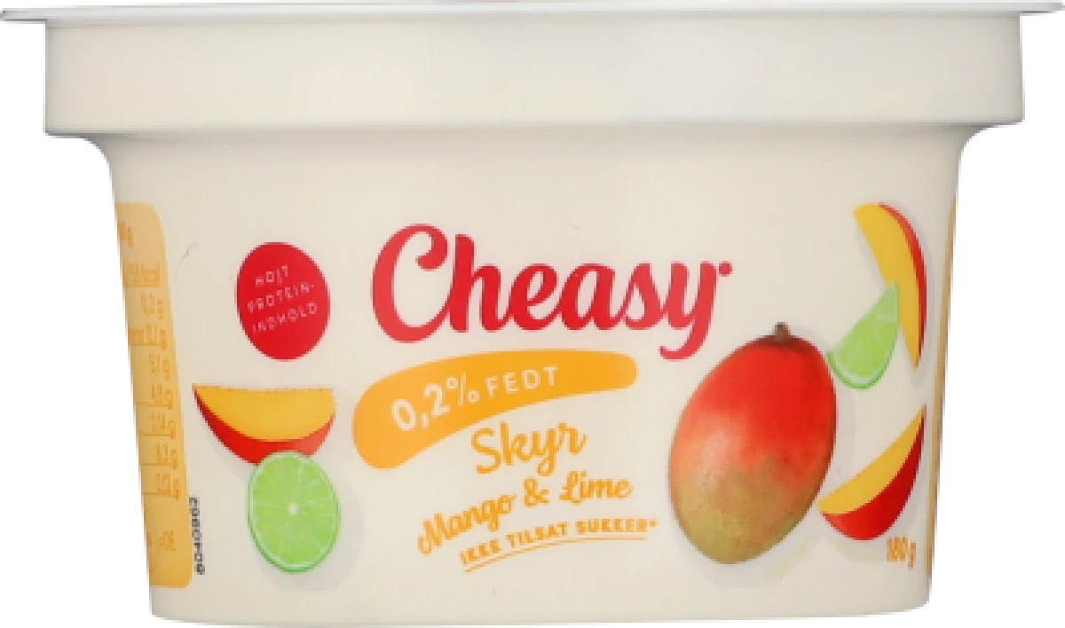 Cheasy, Skyr m. mango og limesmag 0,2 % fedt