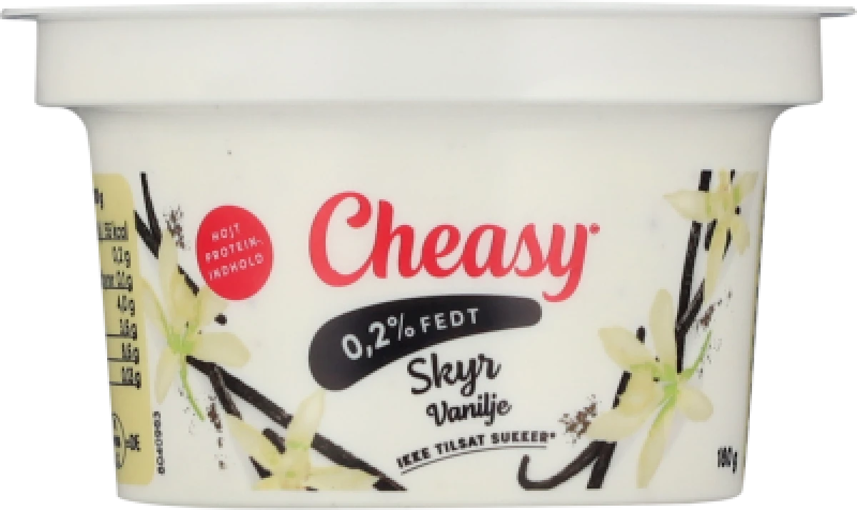 Cheasy, Skyr m. vanilje 0,2% u. tilsat sukker