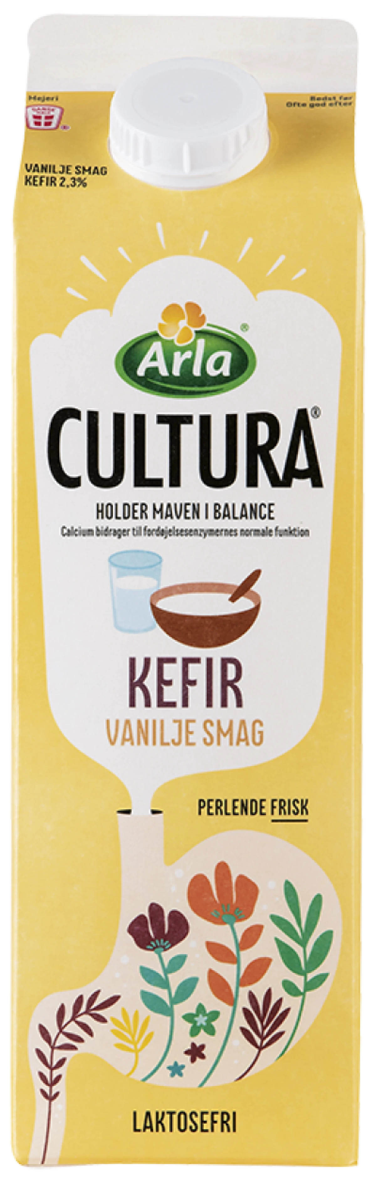 Arla Cultura, Kefir m. vaniljesmag 2,3% fedt laktosefri