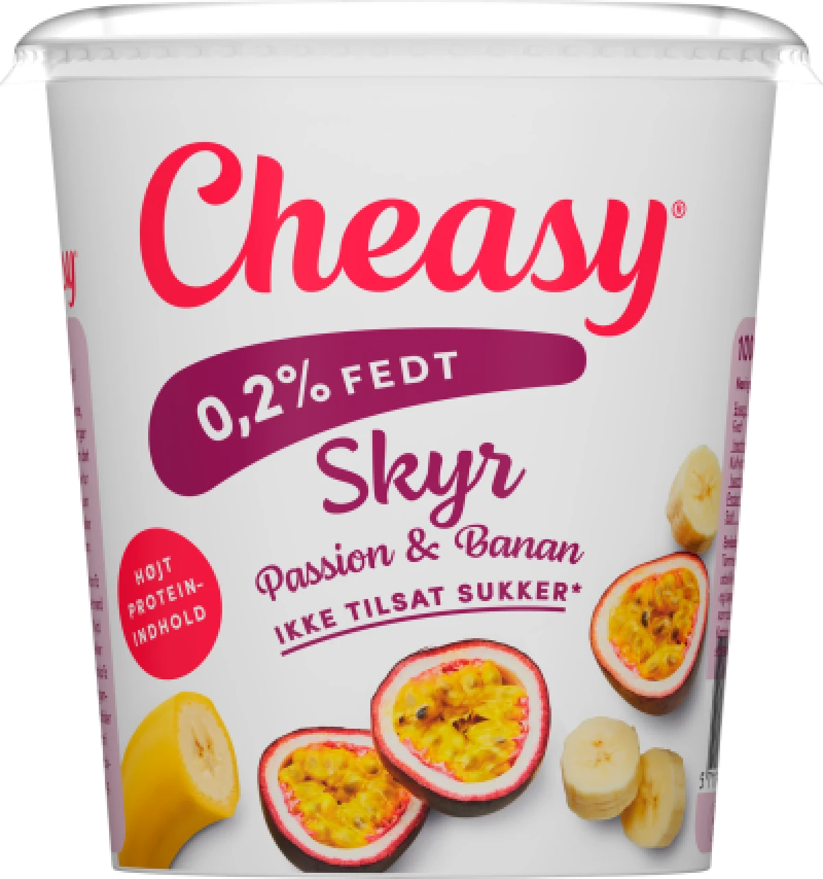 Cheasy, Skyr m. passion og banan 0,2% fedt