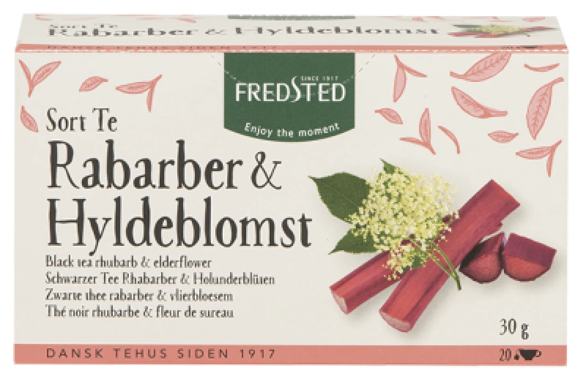 Fredsted, Sort te m. rabarbersmag og hyldeblomst