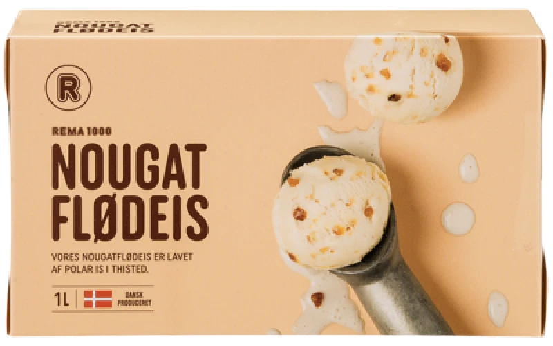 Nougat flødeis