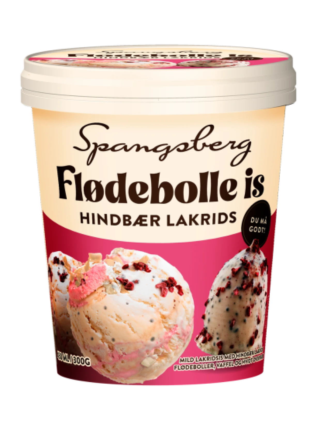 HINDBÆR/LAKRIDS IS, 450 ML. / SPANGSBERG
