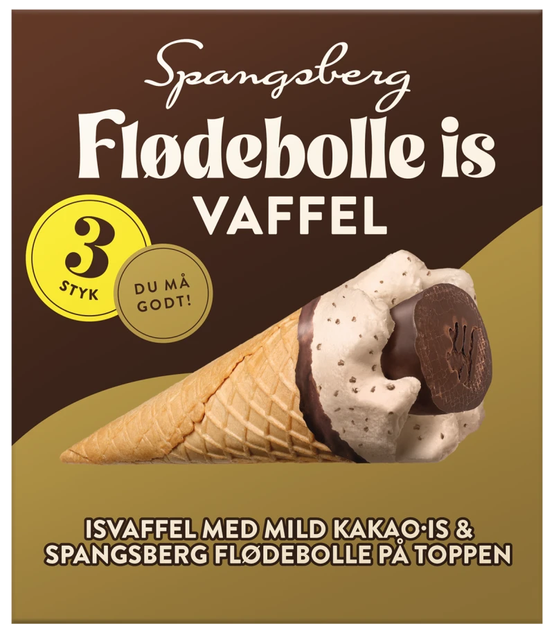 Isvaffel M.flødebolle
