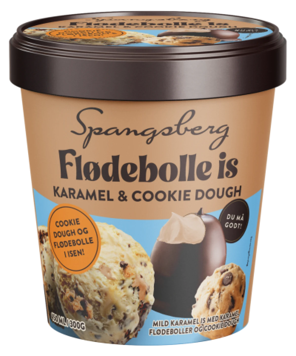 Spangsberg Karamel og Cookie Dough 450 ml