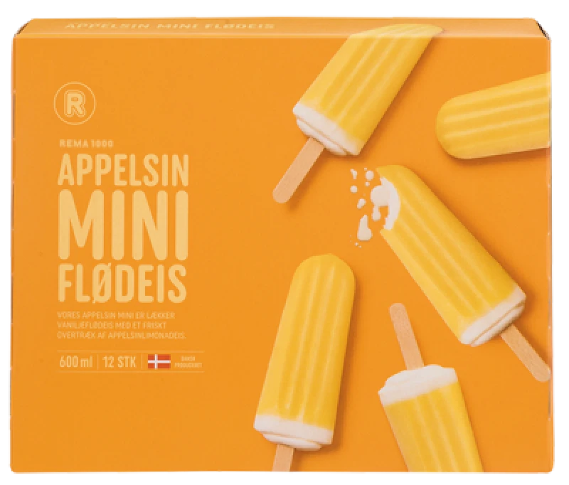 Appelsin mini flødeis