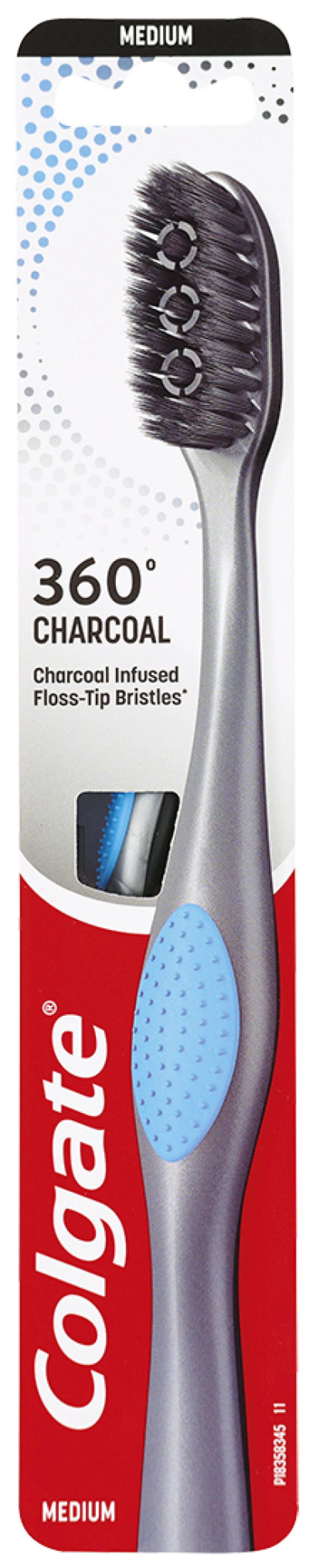 Colgate 360 Charcoal Medium Tandbørste