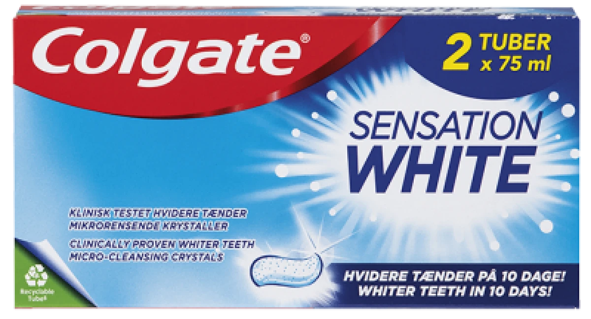 Colgate, Tandpasta m. whitening effekt