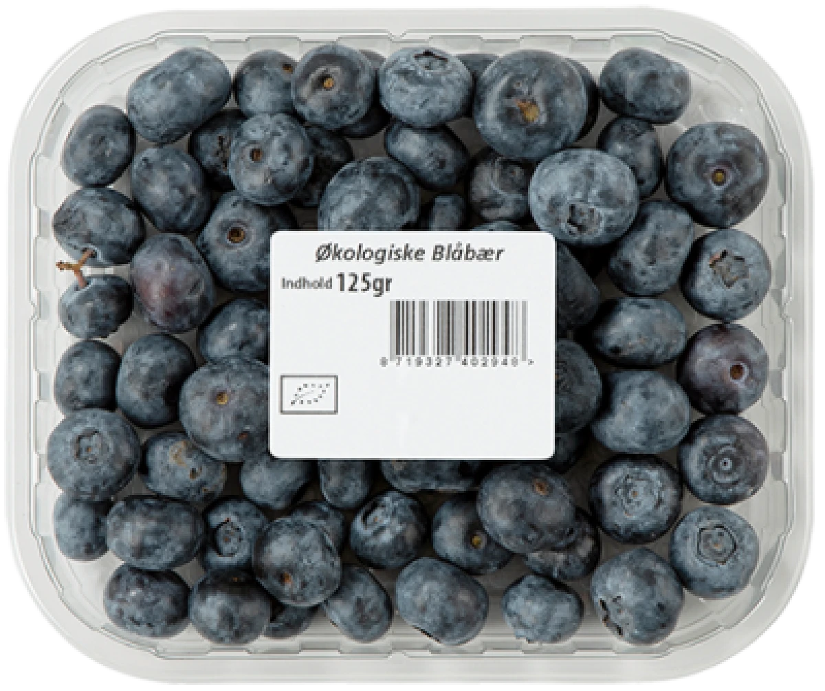 ØKO. BLÅBÆR, 125 GR. / LAND/KL.: SE VAREN