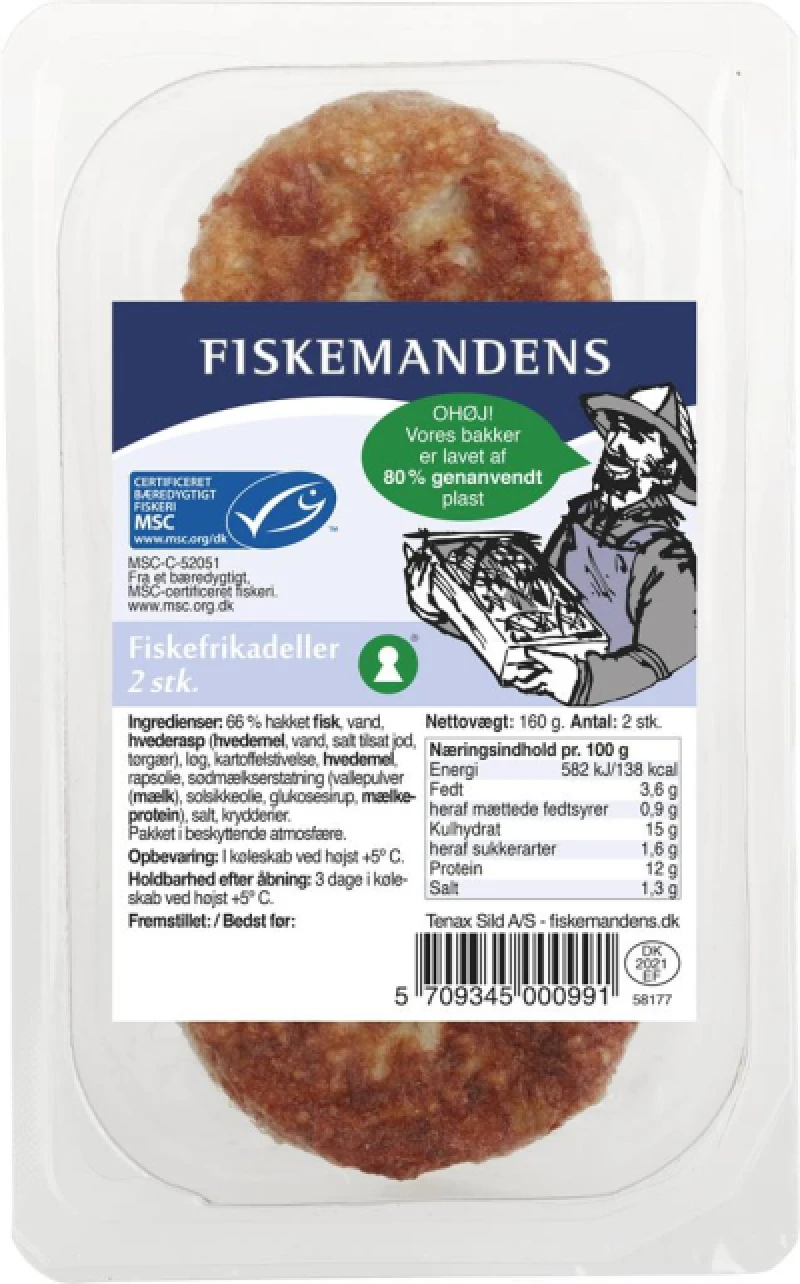 Fiskefrikadeller 2 stk.