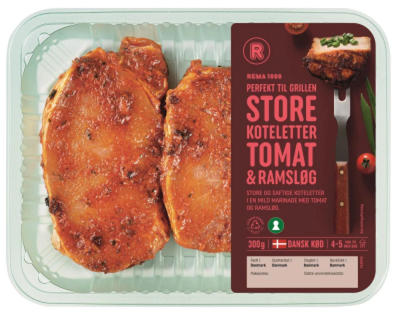 Grill-Dansk Koteletter med Tomat