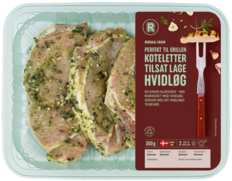 Grill-Dansk Koteletter med Hvidløg