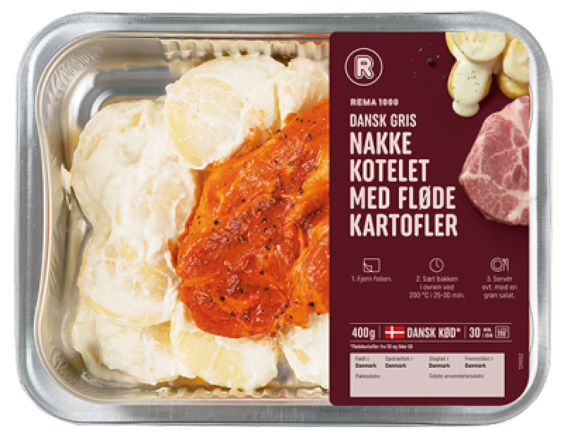 Kotelet m. flødekartofler