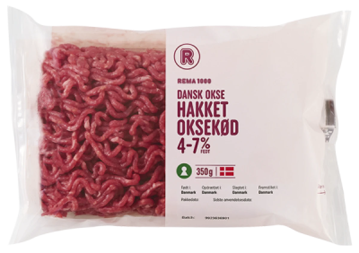 Rema 1000 Hakket Oksekød 4-7%