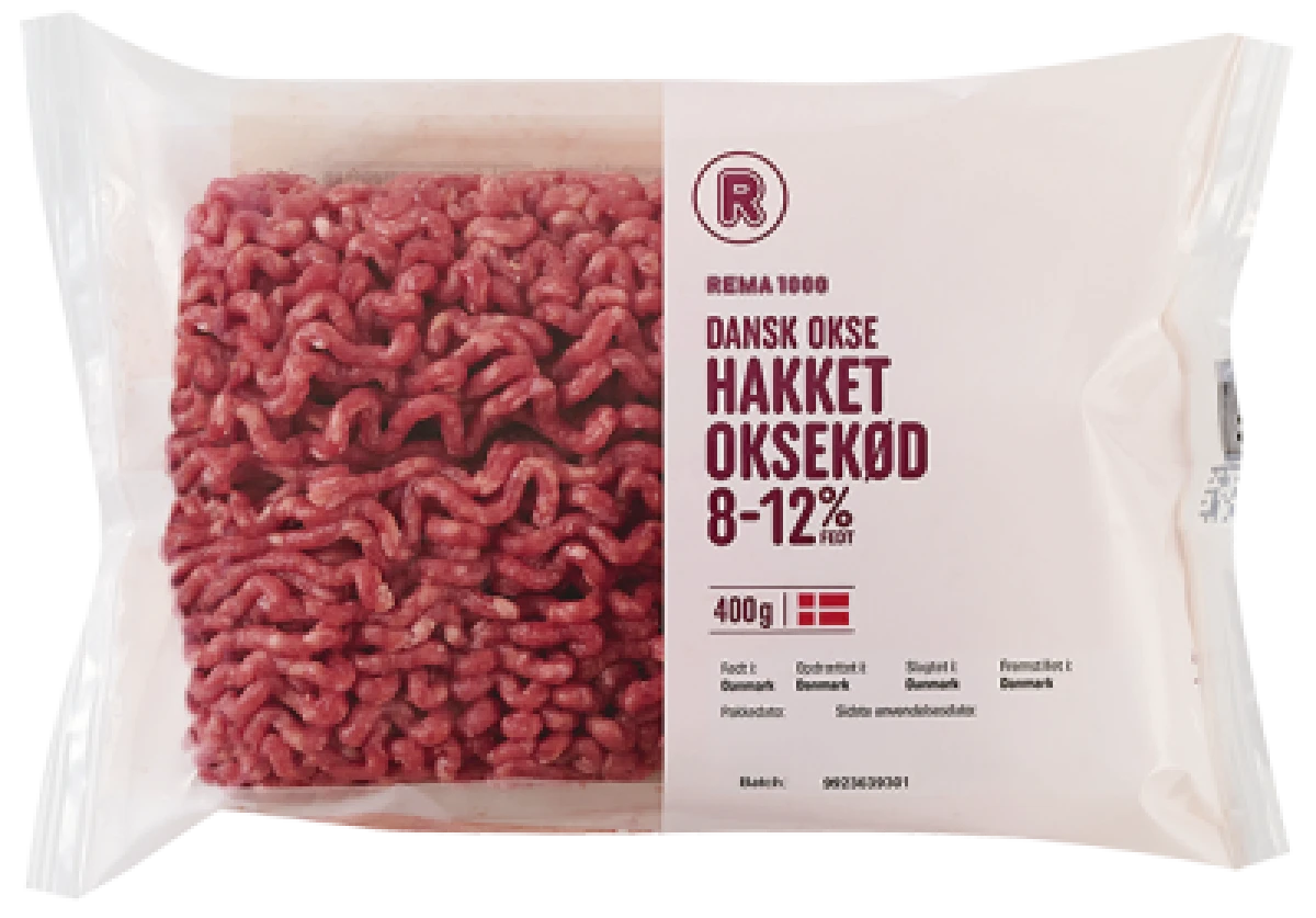 Rema 1000 Hakket Oksekød 8-12%