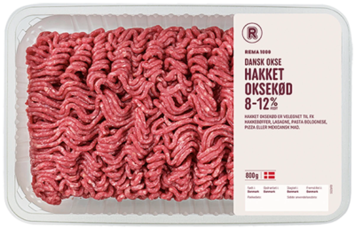 Rema 1000 Hakket Oksekød 8-12%