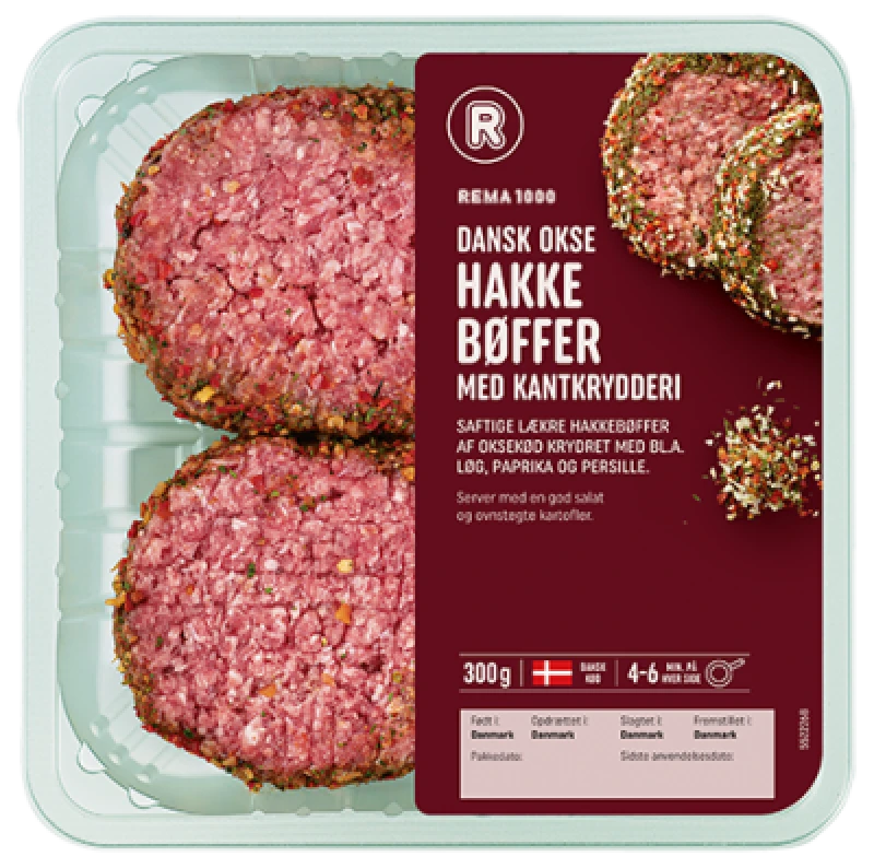 Hakkebøffer m/kantkrydderi