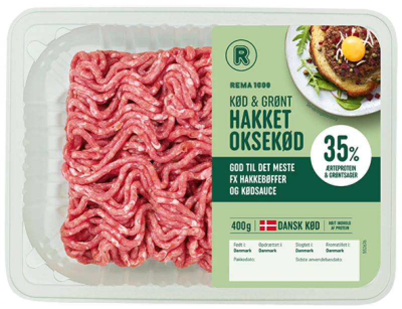 Hk. oksekød, 35% grønt