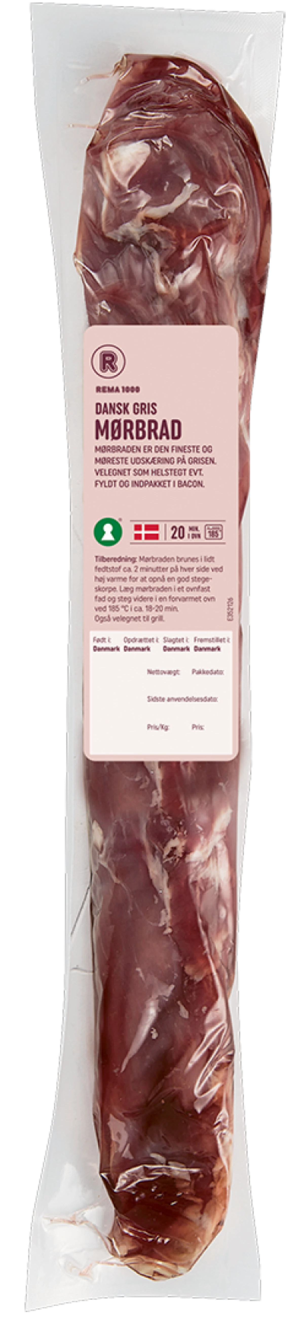 GRISEMØRBRAD, 0.6 KG. / DANSK GRIS